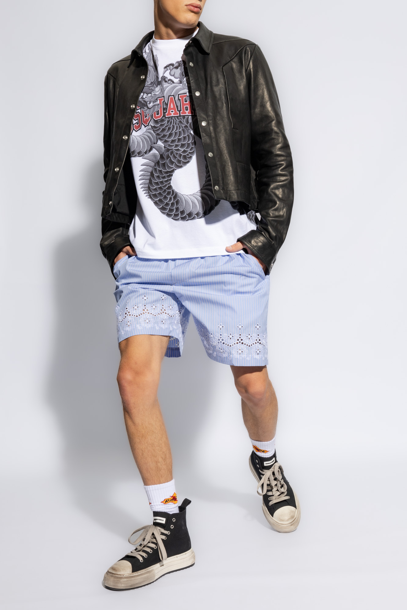 DSQUARED2 Safari shirt ワッペン シャツ サファリ 42 Dsquared2 Shirt with logo | Men's Clothing | Vitkac